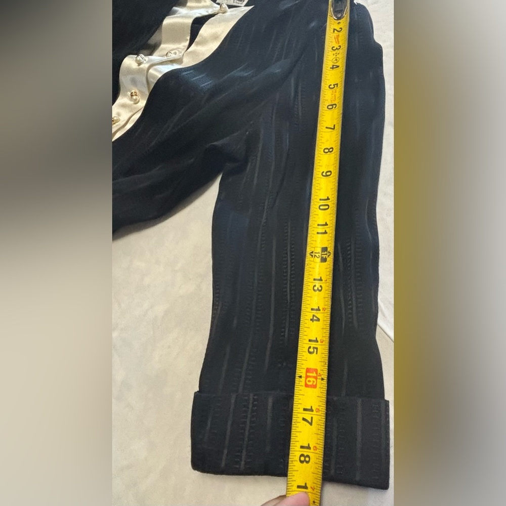 Vintage Perceptions by Irene‎ B Blazer Black with Beige Size 10 - Picture 8 of 16